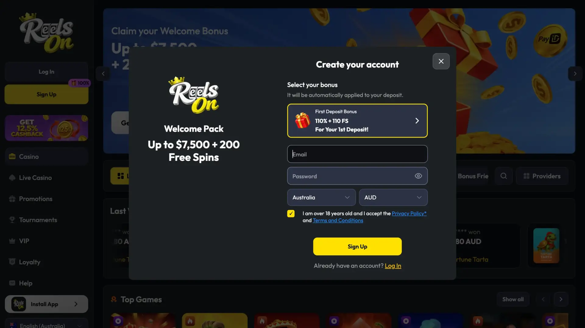 reelson-casino-register